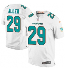 Men's Nike Miami Dolphins #29 Nate Allen Elite White NFL Jersey