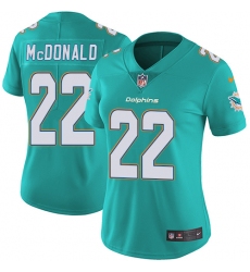 Women's Nike Miami Dolphins #22 T.J. McDonald Aqua Green Team Color Vapor Untouchable Limited Player NFL Jersey