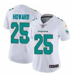 Women's Nike Miami Dolphins #25 Xavien Howard Elite White NFL Jersey