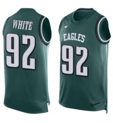 Men's Nike Philadelphia Eagles #92 Reggie White Limited Midnight Green Player Name & Number Tank Top NFL Jersey