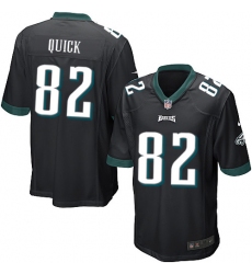 Men's Nike Philadelphia Eagles #82 Mike Quick Game Black Alternate NFL Jersey