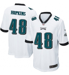 Men's Nike Philadelphia Eagles #48 Wes Hopkins Game White NFL Jersey