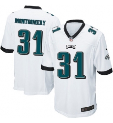 Men's Nike Philadelphia Eagles #31 Wilbert Montgomery Game White NFL Jersey