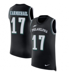 Men's Nike Philadelphia Eagles #17 Harold Carmichael Limited Black Rush Player Name & Number Tank Top NFL Jersey