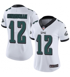 Women's Nike Philadelphia Eagles #12 Randall Cunningham White Vapor Untouchable Limited Player NFL Jersey