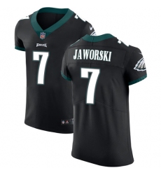 Men's Nike Philadelphia Eagles #7 Ron Jaworski Black Alternate Vapor Untouchable Elite Player NFL Jersey