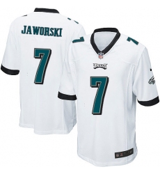 Men's Nike Philadelphia Eagles #7 Ron Jaworski Game White NFL Jersey
