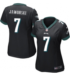 Women's Nike Philadelphia Eagles #7 Ron Jaworski Game Black Alternate NFL Jersey