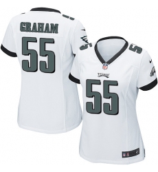 Women's Nike Philadelphia Eagles #55 Brandon Graham Game White NFL Jersey