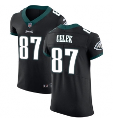 Men's Nike Philadelphia Eagles #87 Brent Celek Black Alternate Vapor Untouchable Elite Player NFL Jersey