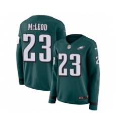 Women's Nike Philadelphia Eagles #23 Rodney McLeod Limited Green Therma Long Sleeve NFL Jersey