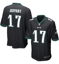 Men's Nike Philadelphia Eagles #17 Alshon Jeffery Game Black Alternate NFL Jersey