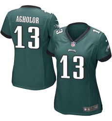 Women's Nike Philadelphia Eagles #13 Nelson Agholor Game Midnight Green Team Color NFL Jersey