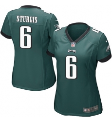 Women's Nike Philadelphia Eagles #6 Caleb Sturgis Game Midnight Green Team Color NFL Jersey