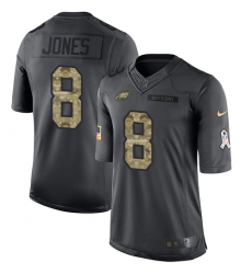 Youth Nike Philadelphia Eagles #8 Donnie Jones Limited Black 2016 Salute to Service NFL Jersey