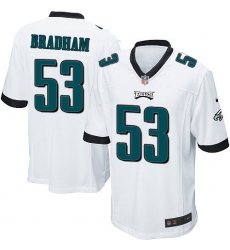 Men's Nike Philadelphia Eagles #53 Nigel Bradham Game White NFL Jersey