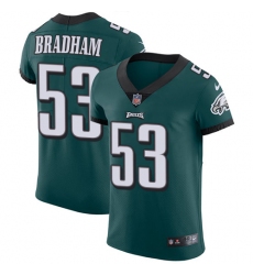 Men's Nike Philadelphia Eagles #53 Nigel Bradham Midnight Green Team Color Vapor Untouchable Elite Player NFL Jersey