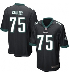 Men's Nike Philadelphia Eagles #75 Vinny Curry Game Black Alternate NFL Jersey