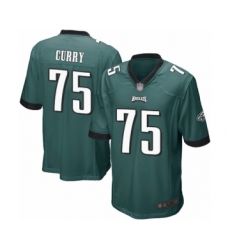 Men's Philadelphia Eagles #75 Vinny Curry Game Midnight Green Team Color Football Jersey