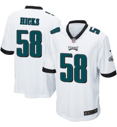 Men's Nike Philadelphia Eagles #58 Jordan Hicks Game White NFL Jersey