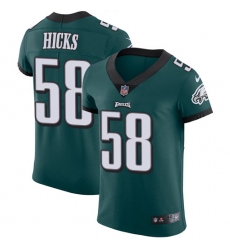 Men's Nike Philadelphia Eagles #58 Jordan Hicks Midnight Green Team Color Vapor Untouchable Elite Player NFL Jersey