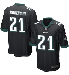 Men's Nike Philadelphia Eagles #21 Patrick Robinson Game Black Alternate NFL Jersey