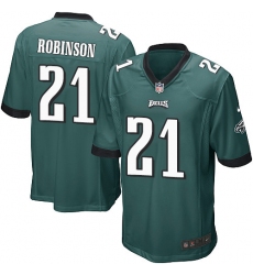 Men's Nike Philadelphia Eagles #21 Patrick Robinson Game Midnight Green Team Color NFL Jersey