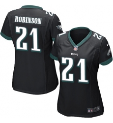 Women's Nike Philadelphia Eagles #21 Patrick Robinson Game Black Alternate NFL Jersey