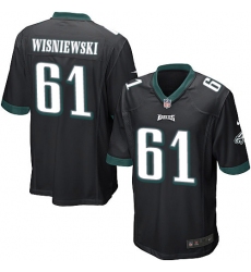Men's Nike Philadelphia Eagles #61 Stefen Wisniewski Game Black Alternate NFL Jersey