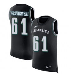 Men's Nike Philadelphia Eagles #61 Stefen Wisniewski Limited Black Rush Player Name & Number Tank Top NFL Jersey