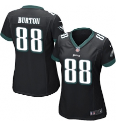 Women's Nike Philadelphia Eagles #88 Trey Burton Game Black Alternate NFL Jersey