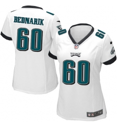 Women's Nike Philadelphia Eagles #60 Chuck Bednarik Game White NFL Jersey