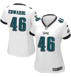 Women's Nike Philadelphia Eagles #46 Herman Edwards Game White NFL Jersey