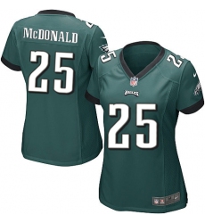 Women's Nike Philadelphia Eagles #25 Tommy McDonald Game Midnight Green Team Color NFL Jersey