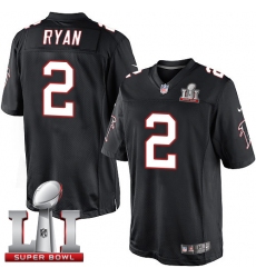 Men's Nike Atlanta Falcons #2 Matt Ryan Black Alternate Super Bowl LI 51 Vapor Untouchable Limited Player NFL Jersey