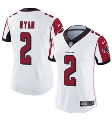 Women's Nike Atlanta Falcons #2 Matt Ryan White Vapor Untouchable Limited Player NFL Jersey