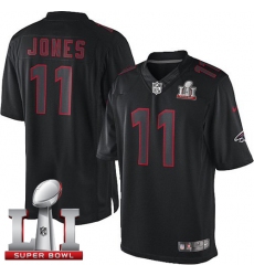 Men's Nike Atlanta Falcons #11 Julio Jones Limited Black Impact Super Bowl LI 51 NFL Jersey