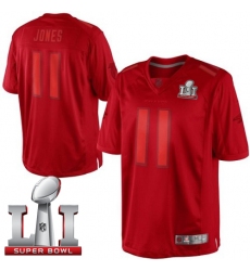 Men's Nike Atlanta Falcons #11 Julio Jones Red Drenched Limited Super Bowl LI 51 NFL Jersey