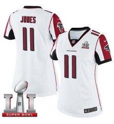 Women's Nike Atlanta Falcons #11 Julio Jones Elite White Super Bowl LI 51 NFL Jersey