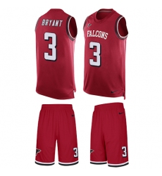 Men's Nike Atlanta Falcons #3 Matt Bryant Limited Red Tank Top Suit NFL Jersey