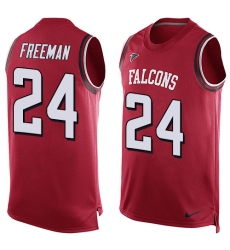 Men's Nike Atlanta Falcons #24 Devonta Freeman Limited Red Player Name & Number Tank Top NFL Jersey