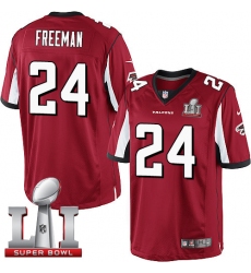 Men's Nike Atlanta Falcons #24 Devonta Freeman Red Team Color Super Bowl LI 51 Vapor Untouchable Limited Player NFL Jersey