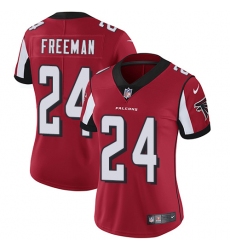 Women's Nike Atlanta Falcons #24 Devonta Freeman Elite Red Team Color NFL Jersey