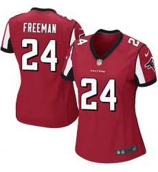 Women's Nike Atlanta Falcons #24 Devonta Freeman Game Red Team Color NFL Jersey