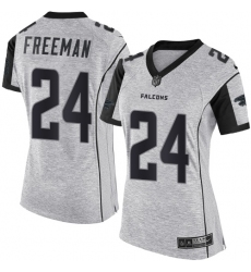 Women's Nike Atlanta Falcons #24 Devonta Freeman Limited Gray Gridiron II NFL Jersey