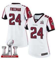 Women's Nike Atlanta Falcons #24 Devonta Freeman White Super Bowl LI 51 Vapor Untouchable Limited Player NFL Jersey
