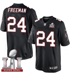Youth Nike Atlanta Falcons #24 Devonta Freeman Black Alternate Super Bowl LI 51 Vapor Untouchable Limited Player NFL Jersey