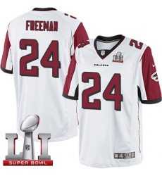 Youth Nike Atlanta Falcons #24 Devonta Freeman Elite White Super Bowl LI 51 NFL Jersey