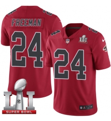 Youth Nike Atlanta Falcons #24 Devonta Freeman Limited Red Rush Super Bowl LI 51 NFL Jersey