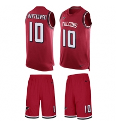 Men's Nike Atlanta Falcons #10 Steve Bartkowski Limited Red Tank Top Suit NFL Jersey
